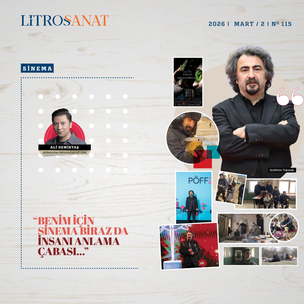 Ali Demirtaş'ın   Tavşan İmparatorluğu filmi üzerine yönetmen Seyfettin Tokmak ile gerçekleştirdiği röportajı Litros Sanat'ta.

Okumak için 👉  litrossanat.com/sinema/benim-i…