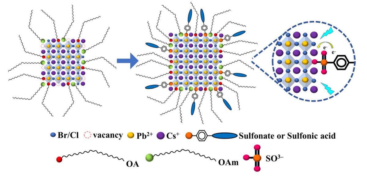 Nano_MDPI's tweet image. Surface passivation helped blue perovskite NCs go further: longer PL lifetime, stronger emission, and better heat tolerance, with SPTS giving the best result in this ligand series. 
Read more: mdpi.com/2834952

#Perovskite #Optoelectronics #Nanocrystals