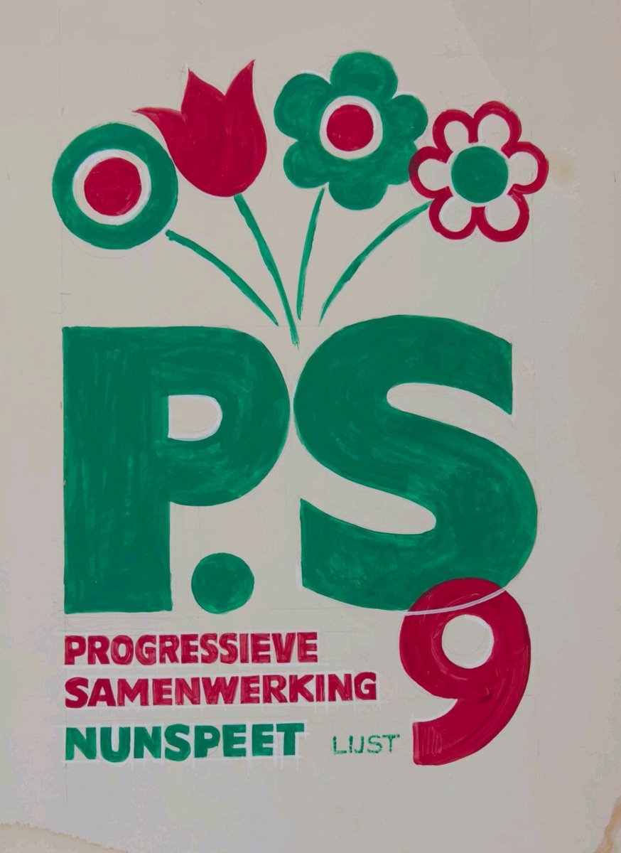 In 1978 (!!!) liepen we in Nunspeet onze tijd al ver vooruit. 
Deze verkiezingsposter werd ons gemaild door de zoon van dhr. Ger Gremmen, die deze toentertijd heeft bedacht en er een zeefdruk van heeft gemaakt! ❤️💚
