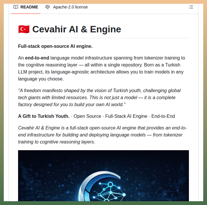 tom_doerr's tweet photo. Turkish open-source full-stack AI engine

https://t.co/YQqZF54NUU https://t.co/k3XF2KWHHS