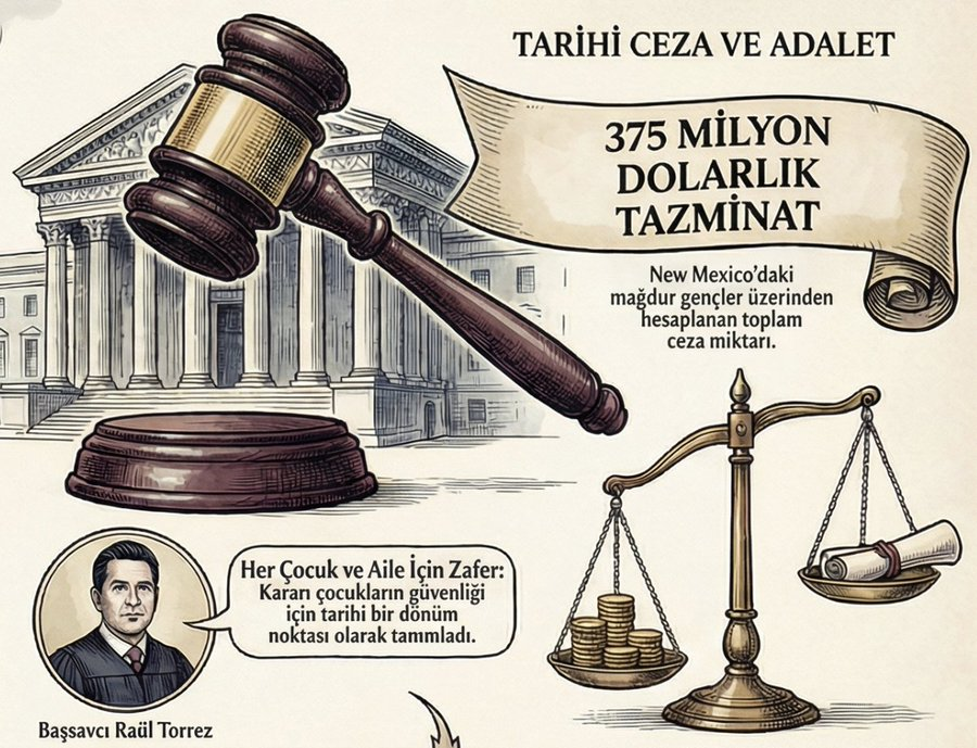 msafaksari's tweet photo. 🚨 Teknoloji dünyasında tarihi kırılma: New Mexico’da jüri, çocuk güvenliği konusunda kullanıcıları yanılttığı gerekçesiyle Meta’yı 375 Milyon Dolar tazminat cezasına çarptırdı! Bu karar, algoritmaların kâr hırsıyla çocukları nasıl tehlikeye attığının en somut kanıtı.

⚖️ Cezanın hesabı çok çarpıcı: Jüri, eyalette mağdur olan 37.500 genci tespit etti. İki ayrı yasa ihlali üzerinden, ihlal başına en üst sınır olan 5.000$ ceza kesildi. Sonuç: Meta’nın "güvenlik" söylemlerine karşı 375 milyon dolarlık bir fatura. 📉

Mahkeme tutanakları acı bir tabloyu belgeliyor:
Meta'nın kendi çalışanları ve uzmanlar uyarmış ama "kâr maksimizasyonu" etik değerlerin önüne geçmiş. Algoritmik şeffaflık eksikliği, çocuk istismarcılarına adeta kırmızı halı sermiş. 🚩

@medyavetekno'ya yazdım ➡️ https://t.co/W1MVVYlK4N