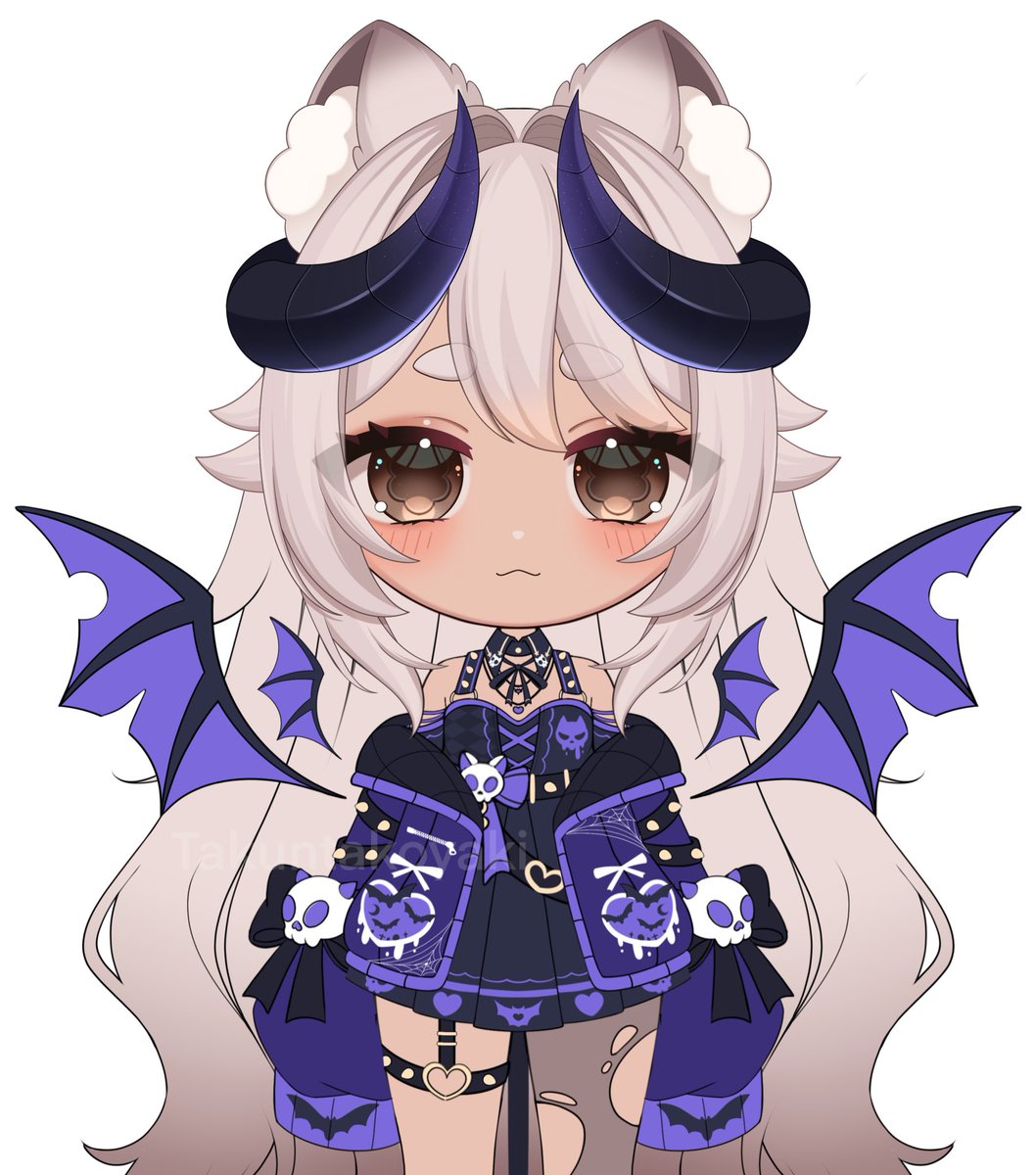 Chibi model wip for #mochiii_momo 💜🦷