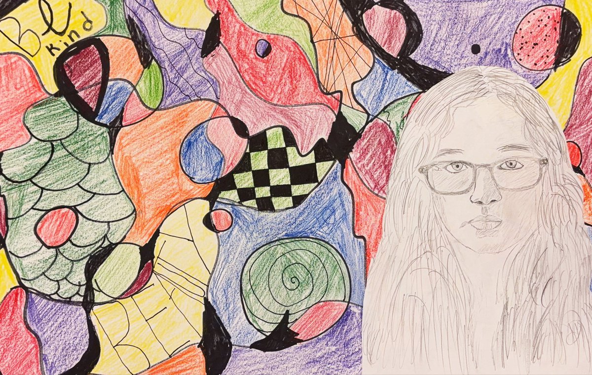 HighlandPROUD's tweet photo. Highland Middle School students are so talented. Check out these colorful self-portraits created by Ms. Plush’s art class. 🎨🖌️🖼️ https://t.co/8DwC7r9BbZ