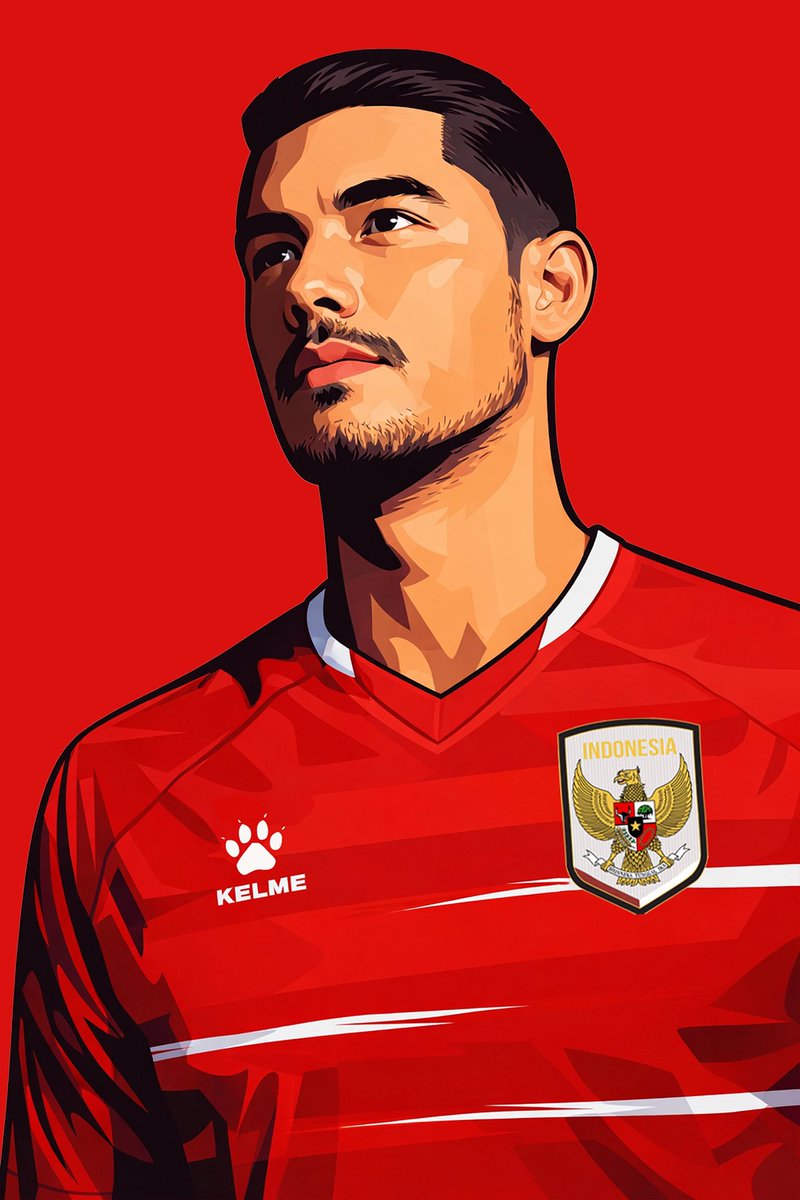 dkilooscaroscar's tweet photo. Welcome back Big Man! 

#timnasday #indonesia #fifaseries #football #elkanbaggott #timnas #vectorart #vector https://t.co/Pwx3AFrzcH