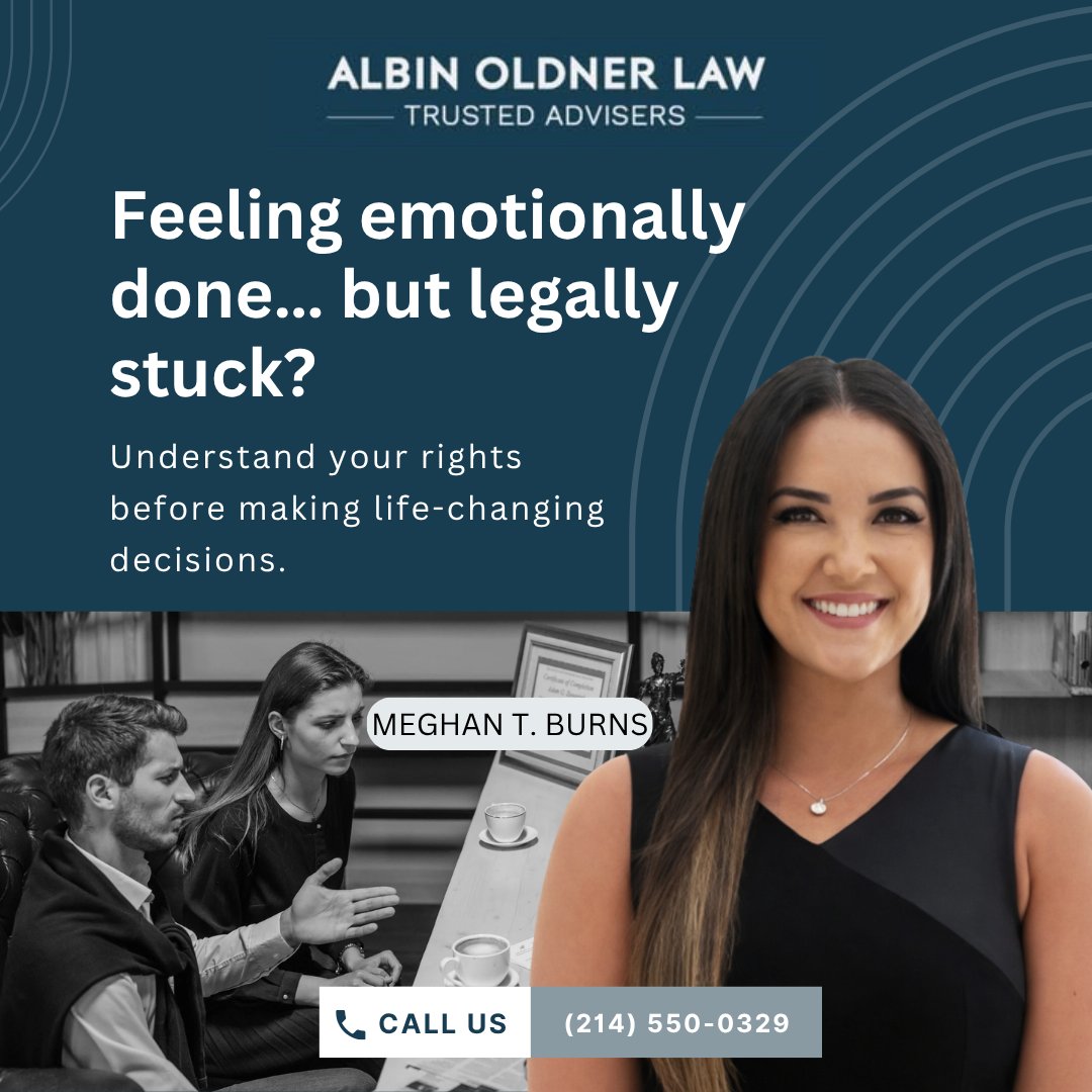 AlbinOldner's tweet photo. ⚖️ Understanding your rights is the first step toward moving forward with confidence. Our family law team is here to guide you through the legal complexities.
📞(214) 550‑0329

#DivorceLaw #FamilyLaw #TexasFamilyLaw #DivorceAttorney #CollinCountyLawyer https://t.co/XaiOKnqq6J