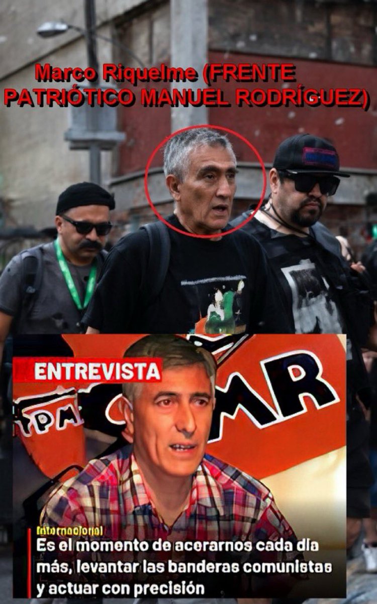 Esteban Silva, activista pro chavista pro castrista, junto a miembros del FPMR en la marcha en la Alameda con los estudiantes.
A la cárcel con ellos y a activar urgente el registro de vándalos <a href="/MinSteinert/">Trinidad Steinert</a> <a href="/joseantoniokast/">José Antonio Kast Rist 🖐️🇨🇱</a> 
#KastChileEstáContigo