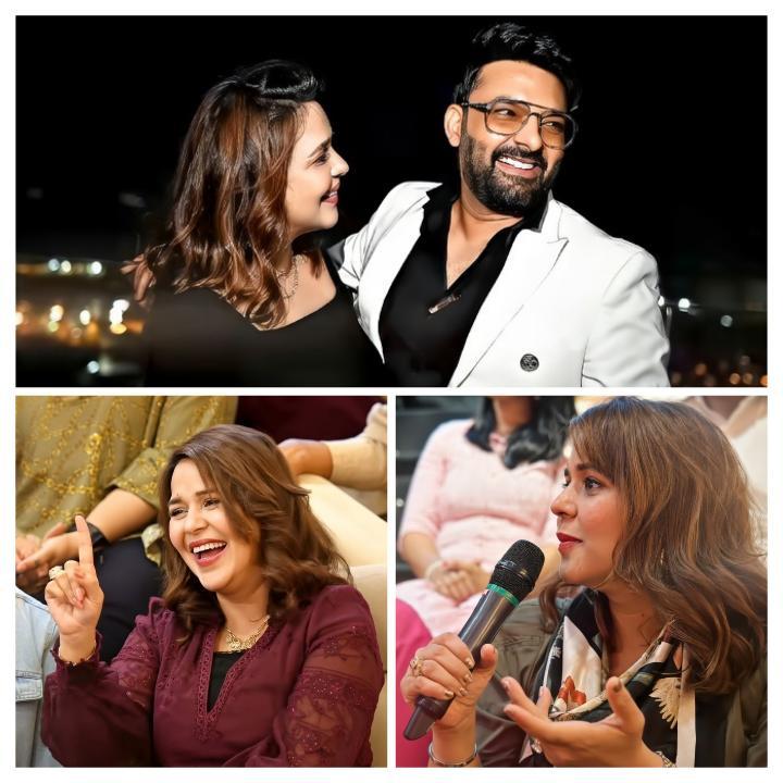 Namita62307261's tweet photo. Kapil sharma की असली Comedy स्क्रिप्ट मैं नही ऐसे अचानक जवाबों मैं होती हैं।

Kapil -  गिन्नी तुम 12 एपिसोड देख चुकी हो कौनसा एपिसोड तुमको अच्छा लगा।

गिन्नी - जिसमे तुम होते हो।
कपिल - मैं तो हर एपिसोड मैं होता हूं।
मैं तो घर पर भी होता हु तब अच्छा नही लगता 

गिन्नी - "घर पर ऐसे बनके घुमा करो ना 
       कच्छे- बनियान मैं घूमते रहते हो"

कपिल -  इनसे माइक ले लीजिए और मिट्टी मैं दबा दीजिये   धन्यवाद👏