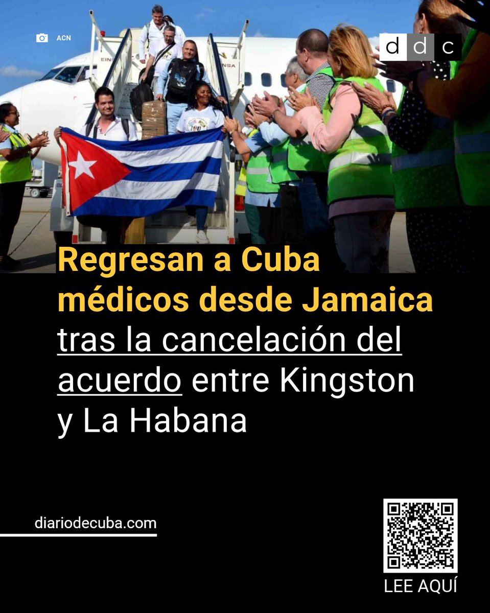 diariodecuba's tweet photo. El #GobiernoCubano recibe a los 277 profesionales que integraban la brigada médica en #Jamaica después de que #Kingston considerara el acuerdo bilateral violatorio de la legislación internacional y doméstica.

LEE MÁS en #DiarioDeCuba: https://t.co/Ncw0mALdq6 https://t.co/vjwMM6POLe