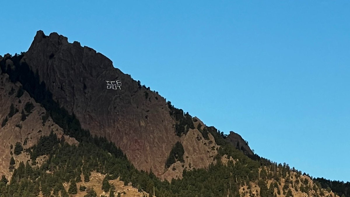 Joshuajered's tweet image. 🚨 #Boulder UPDATE: No citations for the “ICE OUT” display—officials say it caused no damage.

Free speech matters. Protect our landmarks and expression.

That’s the balance Colorado needs.

I’m running for Governor.

#COGov #FreeSpeech