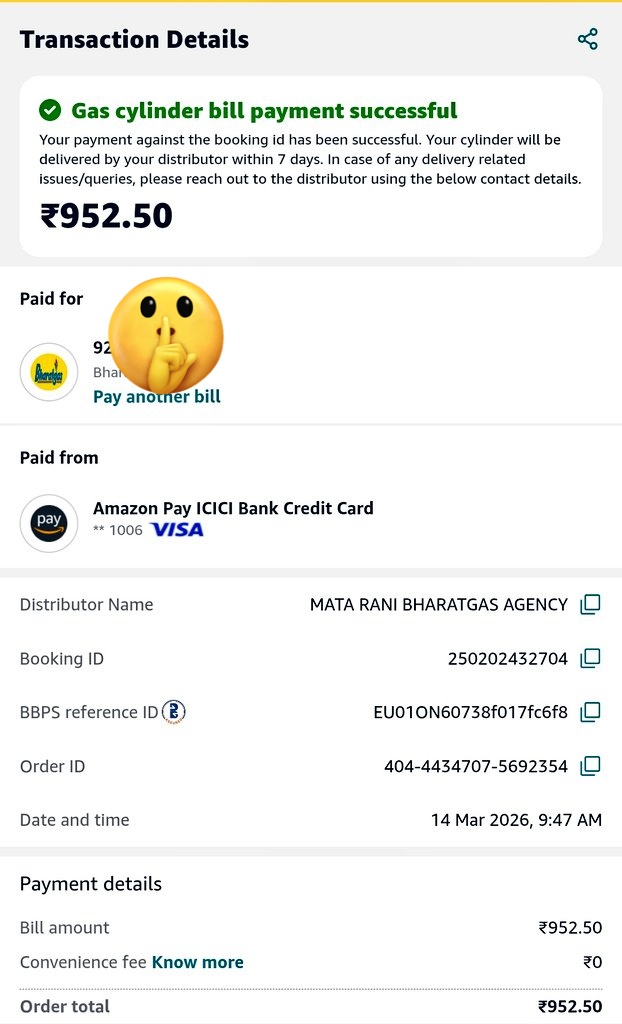 iabhaykr's tweet photo. @BPCLLPG @PetroleumMin @BPCLLPG Dear team, I booked my BharatGas LPG refill on 14 March via online booking, but it still hasn't been delivered (13+ days). We have no choice but to switch to traditional cooking. Please expedite delivery urgently. Details available on picture @IrfanAnsariMLA 🙏 https://t.co/MHbvAdi3vd