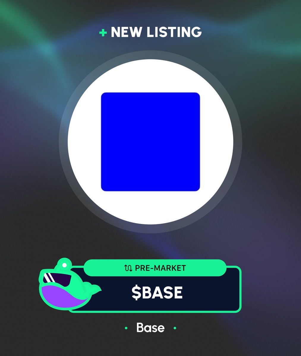 🚨 Market Watch 🚨

$BASE is now gaining attention with its listing on <a href="/WhalesPreMarket/">Whales Premarket</a> — a strong signal of growing anticipation within the ecosystem.

With momentum building, all eyes are now on the TGE (Token Generation Event) 👀