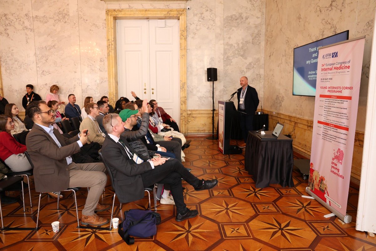 EFIM_EU's tweet photo. "How is AI improving the DVT clinical pathway? "

Andrew Slade’s presentation on the latest Ultrasound AI advancements at #ECIM2026 in Vienna.

Check the Scientific Program for more
🔗https://t.co/9stCosBqlI

#EFIM #ECIM2026 #InternalMedicine #Vienna https://t.co/j0gbKfGV74