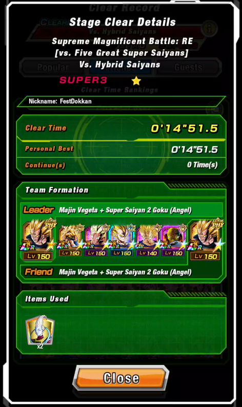 🫡 Equipo para la Stage 1 de la nueva Blue Zone:

✅ Máximo 5 turnos.

🔄 Rotaciones:

💢Majin Vegeta PHY + Majin Vegeta AGL
💢Majin Vegeta PHY + Majin Vegeta INT

Es un equipo para ir bastante seguro, en esta stage se puede ir más "ofensivo".

#DokkanBattle