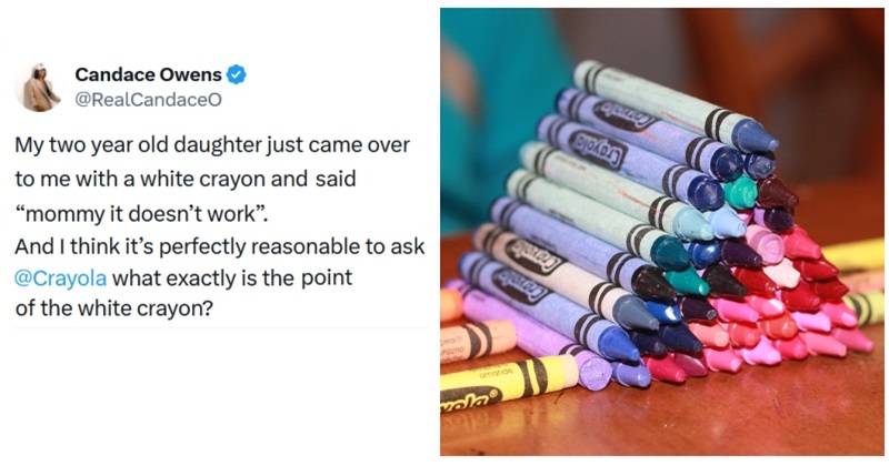 ThePoke's tweet image. This right-winger’s confusion over the point of a white crayon is an online idiocy hall-of-famer, and the internet waxed lyrical. #NationalCrayonDay #Recap 
thepoke.com/2025/10/13/rig…
