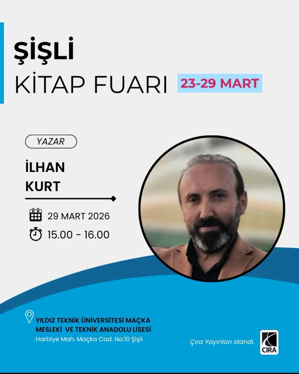 Şişli Kitap Fuarı’nda buluşuyoruz!

​Yazarımız İlhan Kurt, 29 Mart Pazar günü Çıra Yayınları standında okurlarıyla bir araya geliyor. Kitaplarınızı imzalatmak ve keyifli bir edebiyat sohbetine ortak olmak için davetlisiniz.