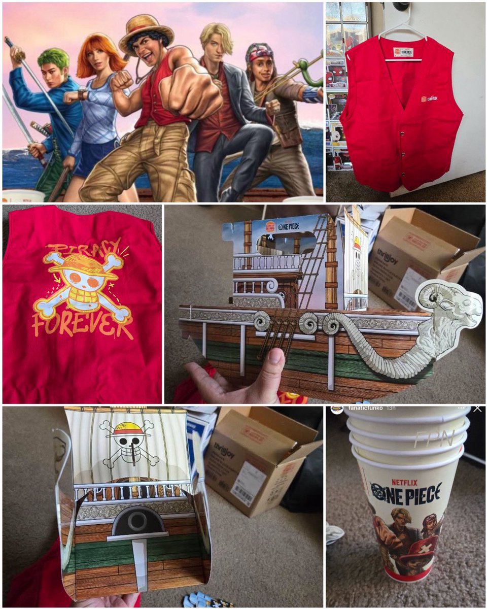 FunkoPOPsNews's tweet image. Check what you get with the Burger King X One Piece collab in Mexico! The vest and ship are fun ~

Thanks @fanaticfunko ~ #OnePiece #BurgerKing #FunkoPOPNews