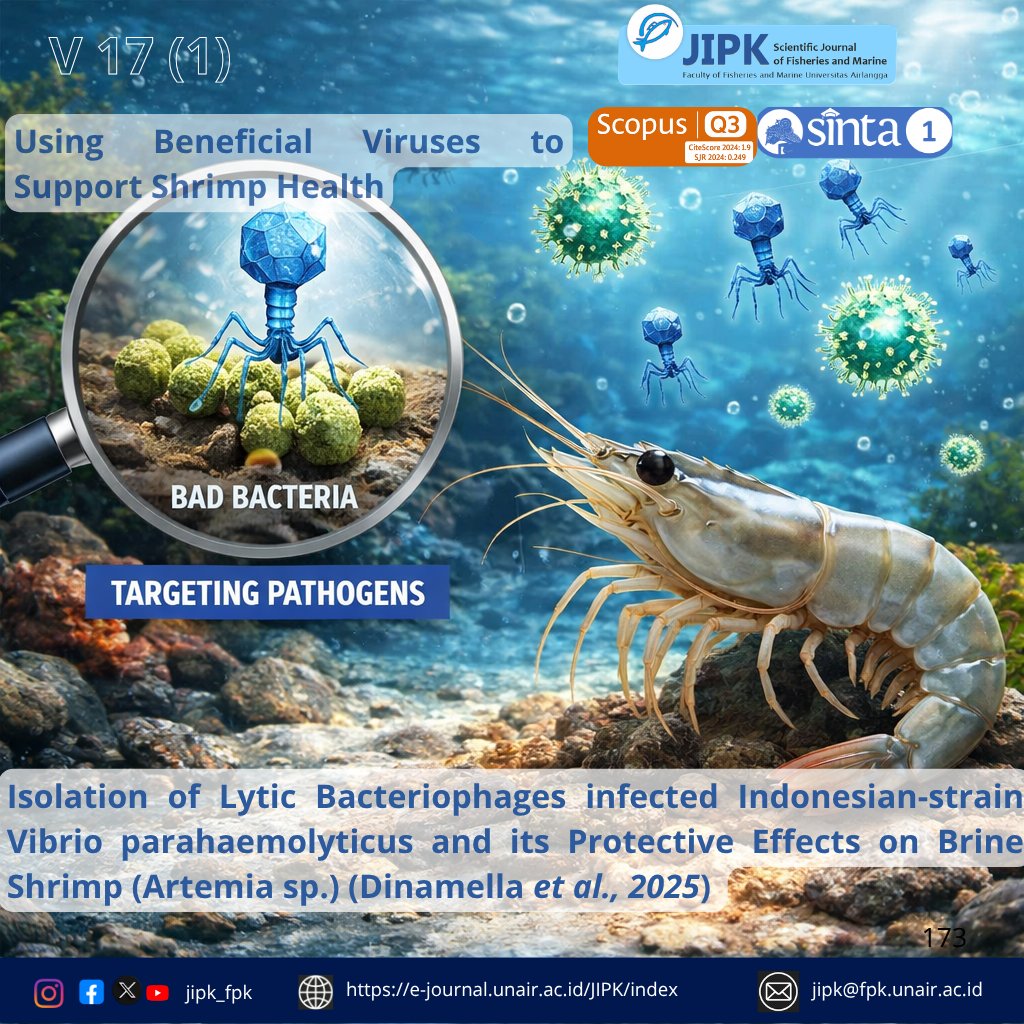 jipk19's tweet photo. "Using Beneficial Viruses to Support Shrimp Health"
Highlight Research
01. Pocillopora spp. grew faster on coral tree media (0.55 cm/month) than on coral table media (0.15 cm/month)
https://t.co/Ys0cCW4gr4
#fpkunair
#jipk
#scopus
#scopusjournal
#journal
#sciencetificjournal
#fpk https://t.co/tZoSDBYSxe