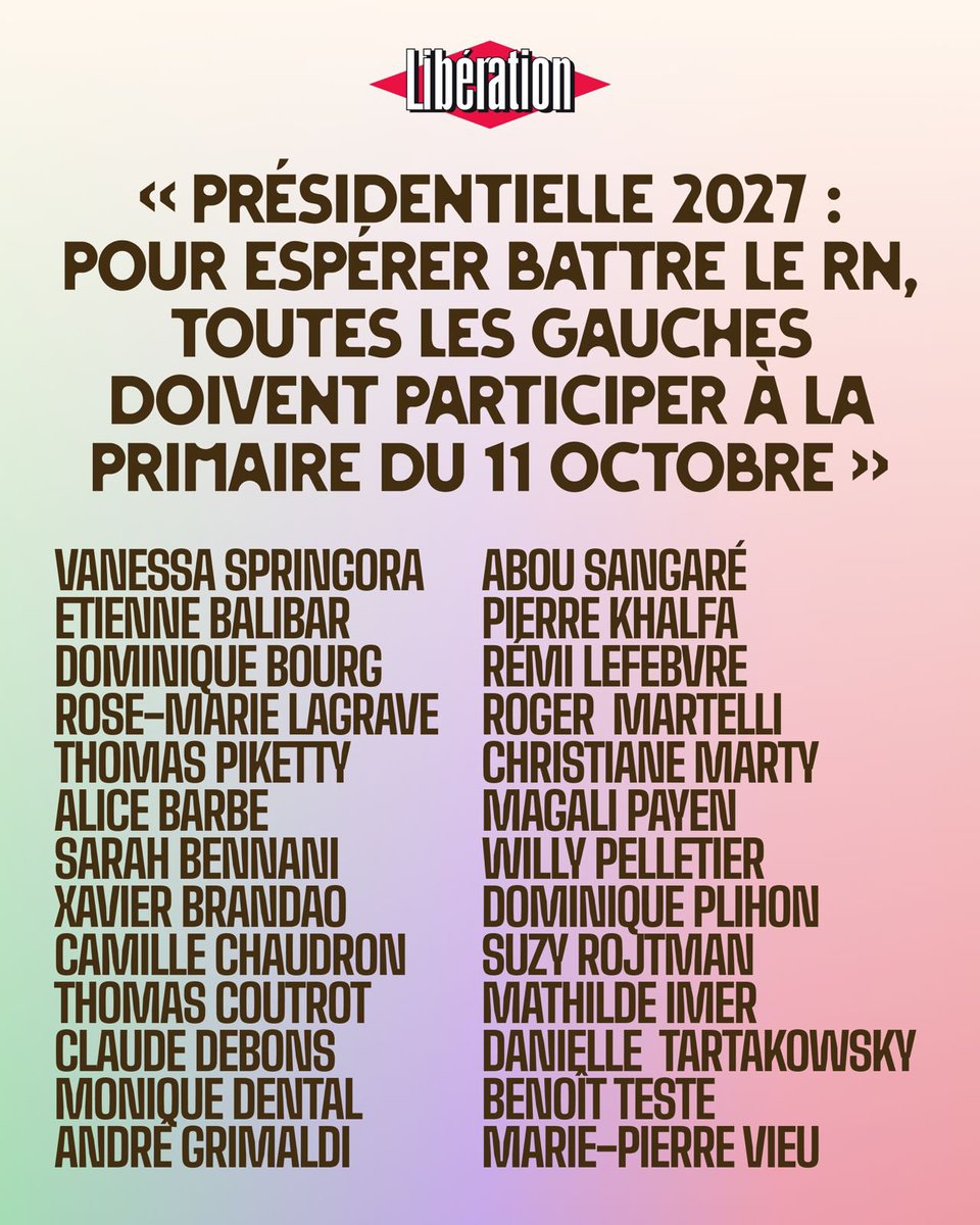 Front Populaire 2027 officiel - Uni•es pour Gagner tweet media