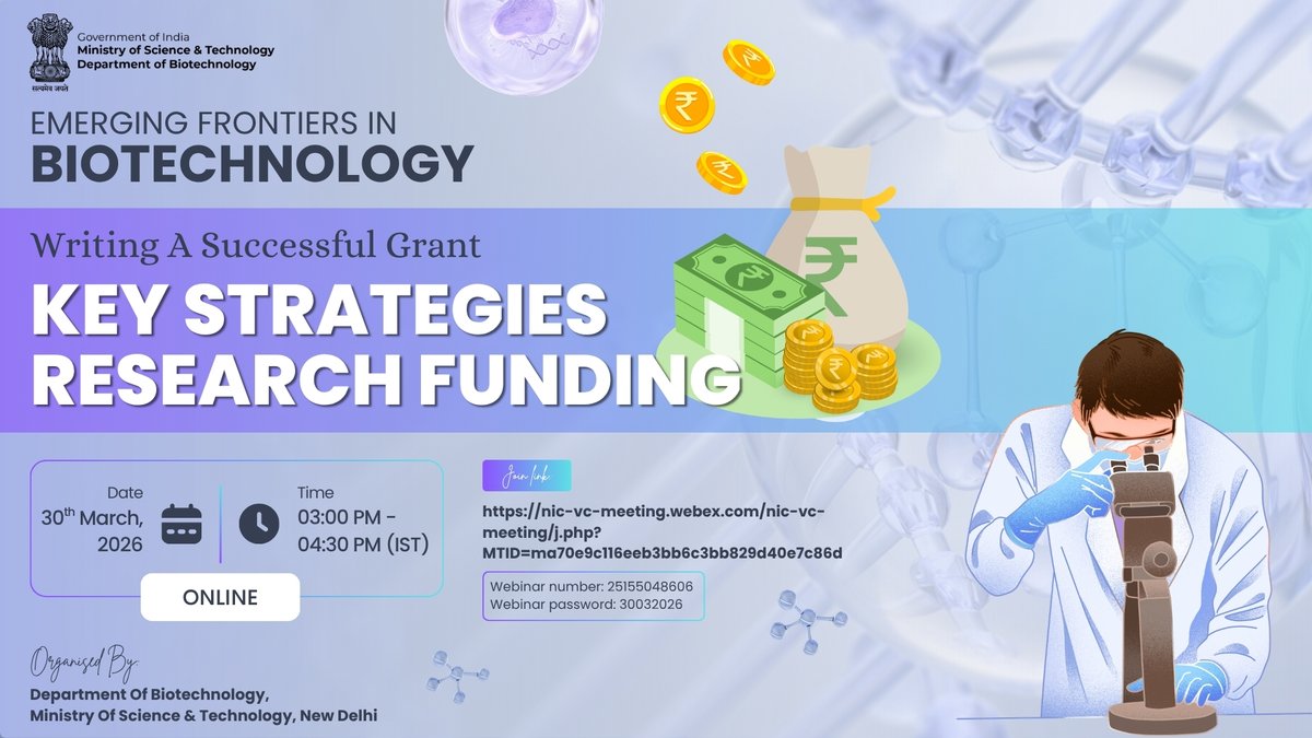 Department of Biotechnology tweet media