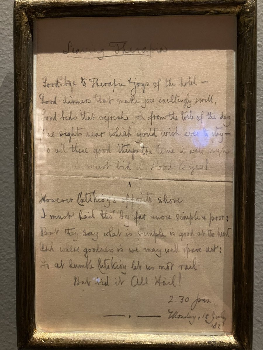 During his stay in Constantinople (1882-1885), the young Cavafy composed a series of poems that represent some of his earliest poetic creations. “Leaving Therapia” (1882). Cavafy Archive.