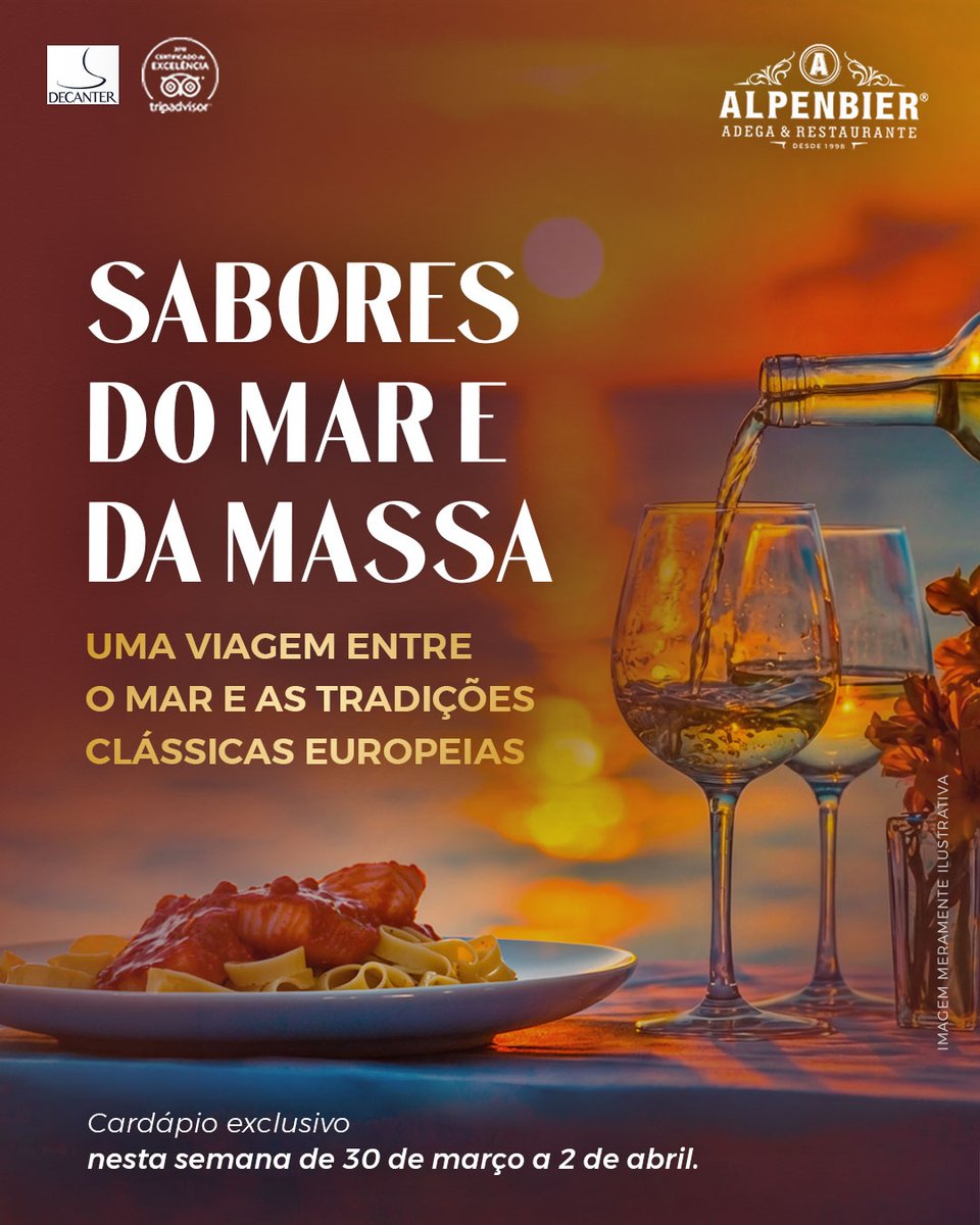 AlpenbierSBS's tweet photo. Nesta semana, unimos a leveza do mar à tradição das massas artesanais para criar uma experiência inspirada na culinária europeia, equilibrada, fresca e cheia de detalhes.🌍����️🥰
#altagastronomia #vinhos #sãobentodosul #turismoemsaobentodosul #SaborAlpenbier #AdegaAlpenbier https://t.co/WRUocsHFWy
