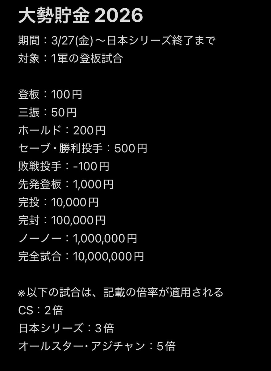 hide_giants's tweet photo. 今季から大勢貯金はじめます！！
溜まったお金でグッズ買いたいなー https://t.co/BoBi6Dih9v