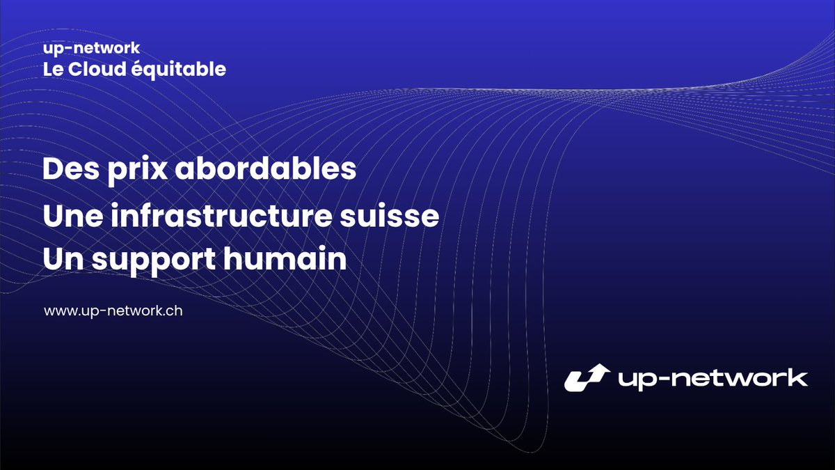 upnetworkch's tweet photo. Le Cloud équitable

Chez UP-NETWORK, nous croyons qu’un cloud performant ne doit pas être complexe ni hors de prix.

Nous construisons et opérons notre propre infrastructure en Suisse, avec une approche transparente et maîtrisée.

Des prix accessibles.
Une infrastructure locale.
Un support humain, réactif et compétent.

Un cloud simple, fiable et juste. Conçu pour durer.
https://t.co/YiSOSFOPN8