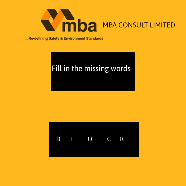 mbaconsultgh's tweet photo. Let's have fun filling in the missing words.
Send your responses in the comment section.
#MBAGroup #MBAConsult #HealthSafetyEnvironment #Consultancy #MissingWords #TGIF https://t.co/O6r1iRAtdc