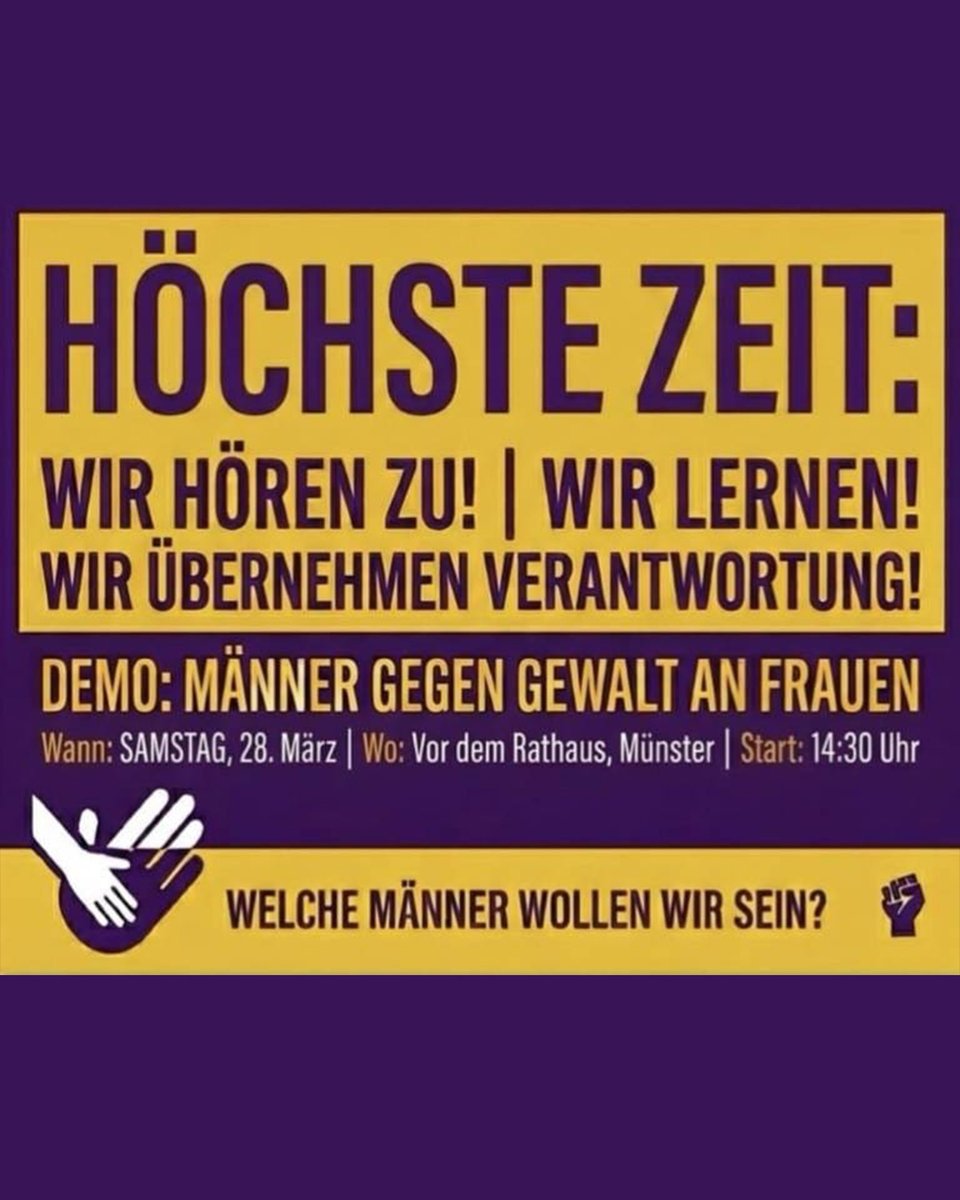 Morgen in Münster, mach mit! 🙂
#gewaltgegenfrauen #hoffnung #grueneibb #gemeinsamstark