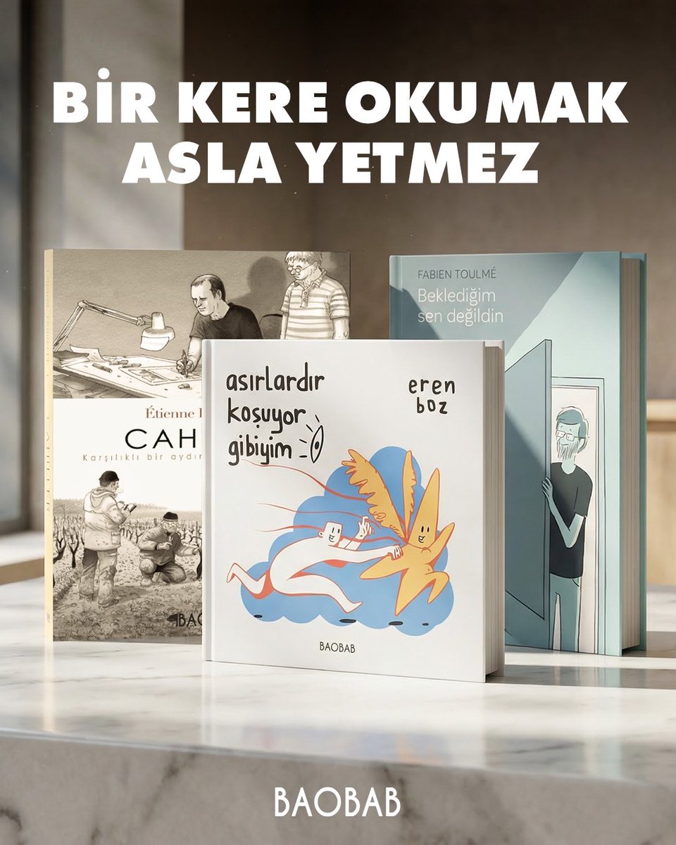 BaobabYay's tweet photo. Bazen bir kitabı bir sefer okumak yetmez. Tekrar tekrar farklı zamanlarda okumak istersiniz. Her okuduğunuzda farklı bir yönüyle etkiler sizi o kitaplar. 

İşte Baobab yayınlarından ne kadar okusanız da bıkmayacağınız bir seçki! Siz olsanız listeye hangilerini eklerdiniz? https://t.co/j4nEsi6Tr8