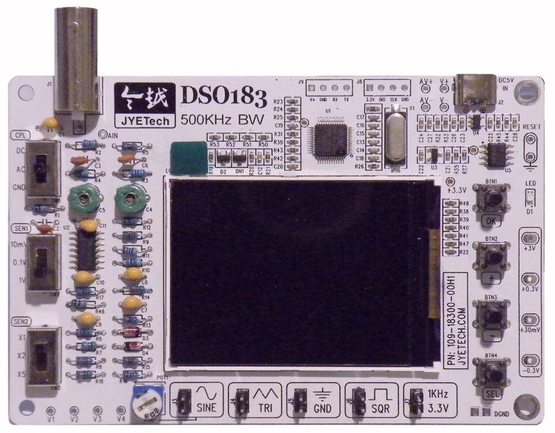 DSO183 oscilloscope kit tested
With this kit, JYE Tech is launching the successor to the DSO138. A DIY oscilloscope costing less than twenty euros with a specified bandwidth of 500 kHz. We built and tested one.
➡    Read this article
…ctronics-products-tested.blogspot.com/p/dso183-oscil…