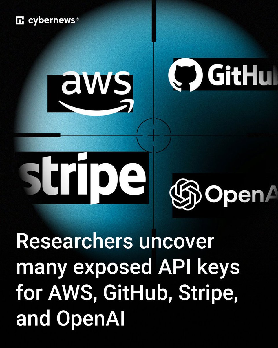 Cybernews's tweet image. Security researchers from Stanford University analyzed 10 million websites. More: cnews.link/exposed-api-ke…

#cybersecurity #website #API
