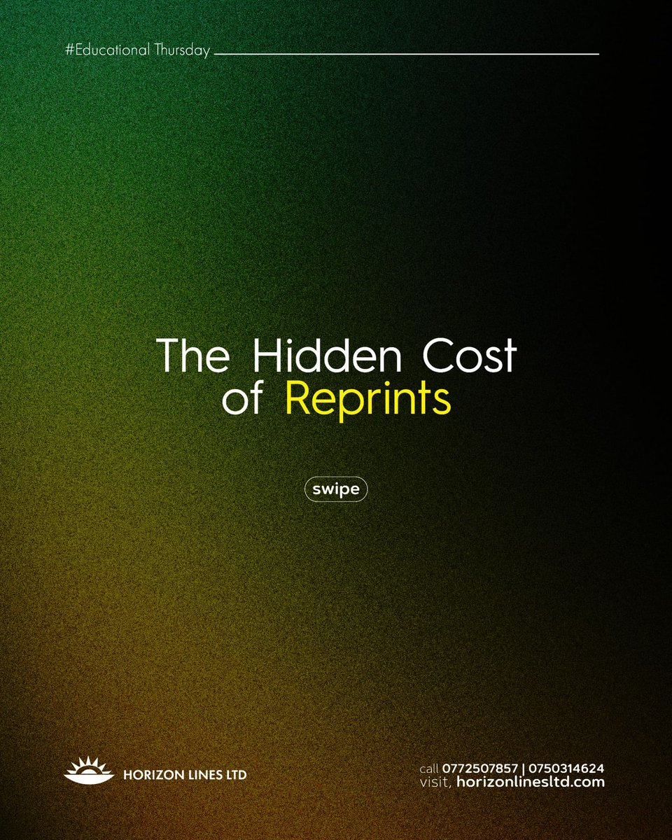 horizonlinesltd's tweet photo. “We’ll just reprint.”

That sentence doubles your cost instantly.

Most reprints come from small, overlooked details — not big mistakes.

And that’s where businesses lose money.

🌐 https://t.co/qsVFQ0b1wF

#ProfessionalPrinting #PrintingUganda #PrintQuality https://t.co/xUa4L4Npji