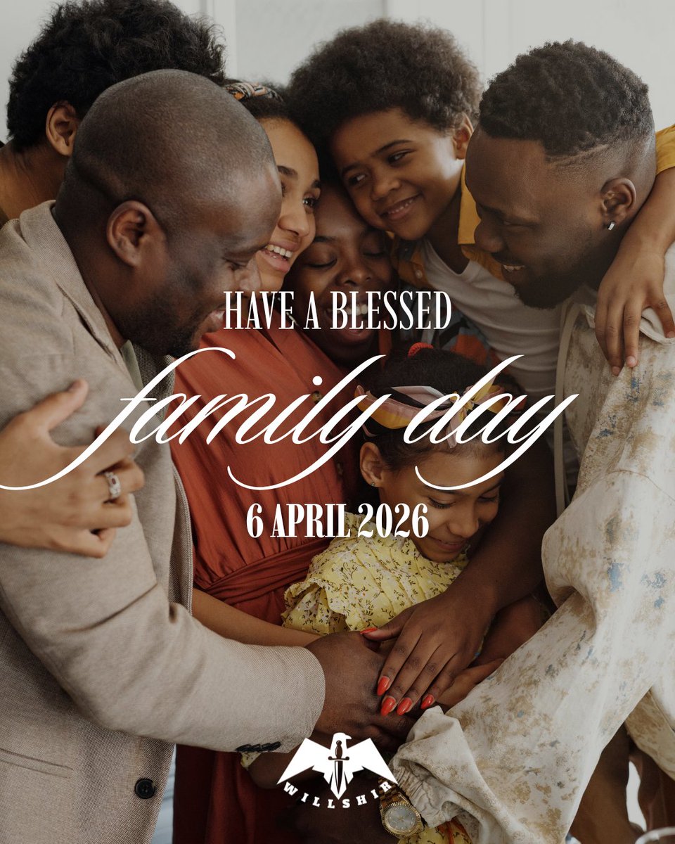 WillShirRisk's tweet image. Happy Family Day – 6 April 💛 Today we celebrate the love, laughter, and support that family brings into our lives. May this day be filled with meaningful moments, shared smiles, and cherished memories with those who matter most.

#FamilyDay #Togetherness #FamilyTime #Grateful