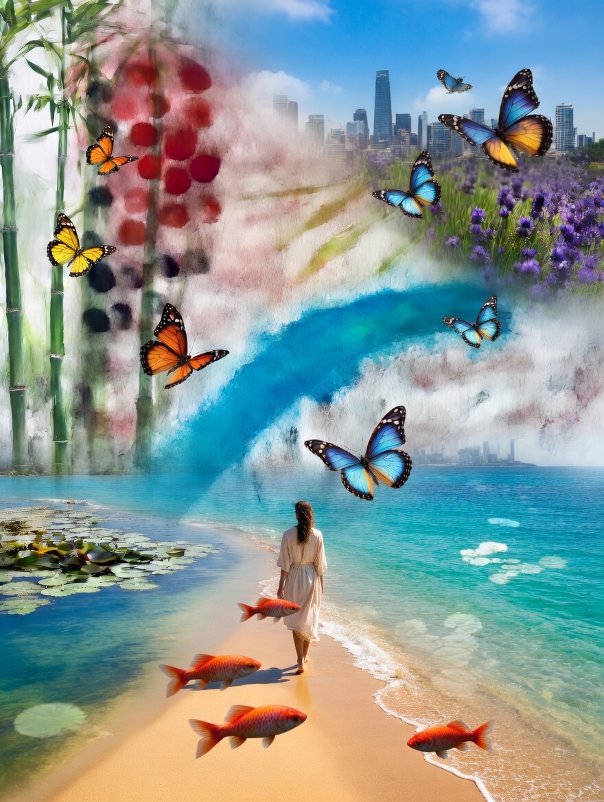 jazzy_bektas's tweet image. Friday  ❤️

✨Dreams walk the tide ✨🩵

#Dreamscape #ocean #BambooAndLavender #Serenevibes #Butterfly