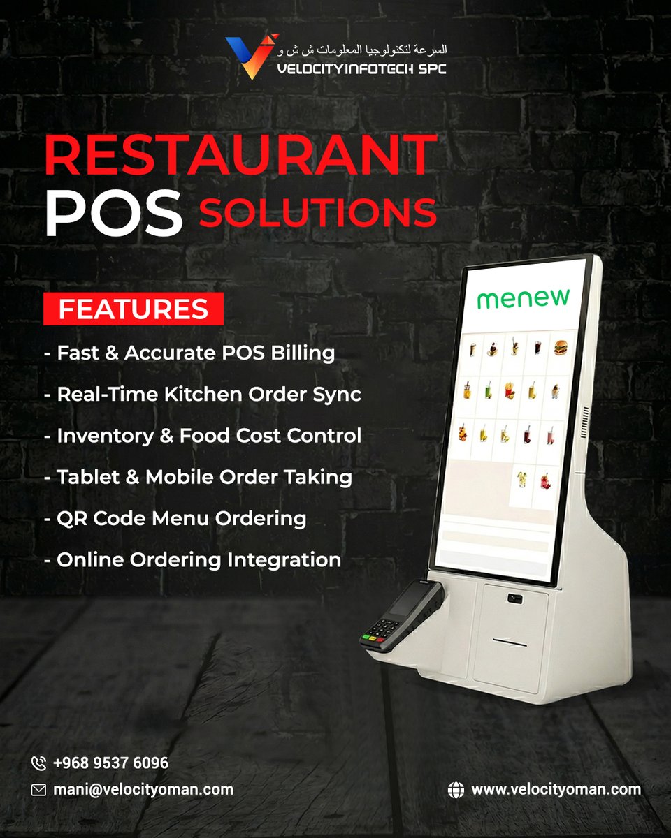 VelocitySPC's tweet photo. Run your restaurant smarter with menew POS.
 
Faster orders, accurate billing, and complete control, all in one system.
 
#RestaurantPOS #menewPOS #VelocityInfotech https://t.co/MJTo9YwrCj