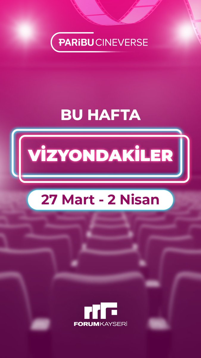 Işıklar sönsün, büyü başlasın! Sevdiklerinizle birlikte sinemanın unutulmaz dünyasını keşfetmek için Forum Kayseri Paribu Cineverse’tebuluşalım. ✨🍿
#ParibuCineverse #ForumKayseri