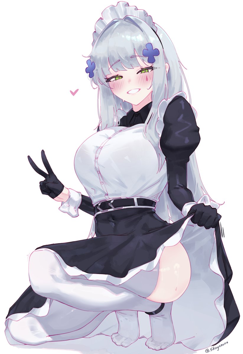 Shinyozura's tweet photo. HK416 Maid

#ドルフロ #소녀전선 #少女前線 #ドールズフロントライン https://t.co/Ep2aiFg9Mf