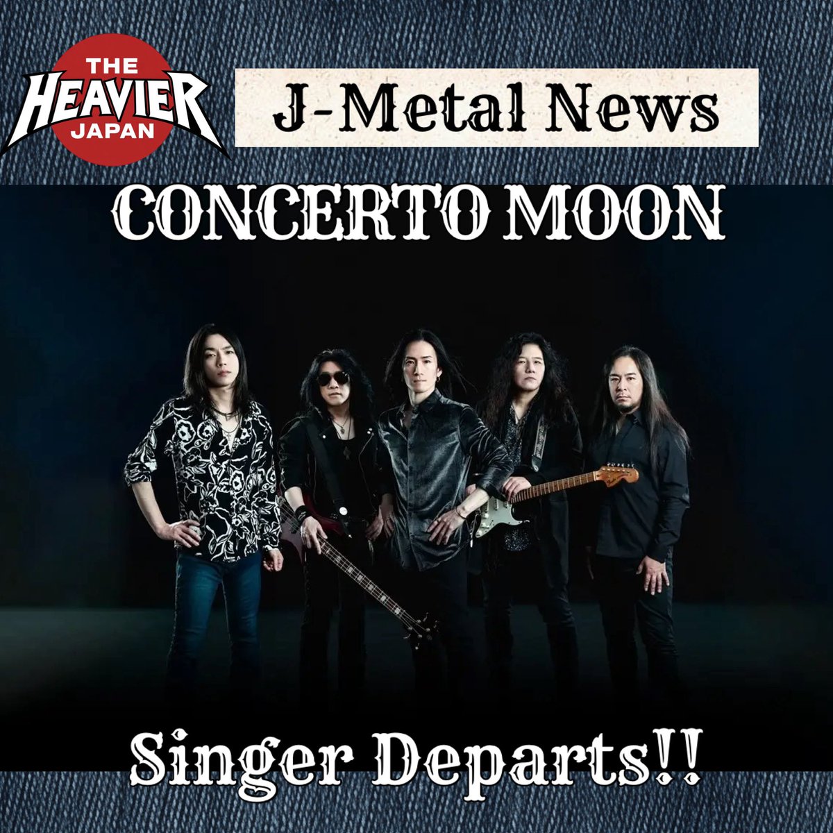 TheHeavierJapan's tweet photo. Veteran metal act CONCERTO MOON announces the departure of their singer Wataru Haga!! Band states they will continue to move forward but haven’t revealed any details yet.

@Concerto_Moon 

#japanesemetal
#jrock #jmetal
#concertomoon https://t.co/buL5ErYFyi