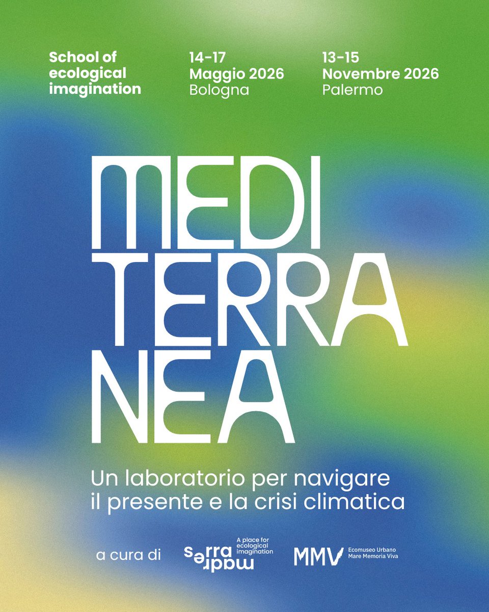 eccoclimate's tweet photo. 🔎 Mediterraneo: connettività, vulnerabilità, scelte strategiche

Al centro tra Europa, Africa e Medio Oriente, il #Mediterraneo ha una valenza strategica crescente in un momento storico in cui la connettività, energetica, digitale, commerciale, infrastrutturale, incide sempre di più sugli equilibri globali.

In questo quadro si inserisce Mediterranea, la quarta edizione della School of Ecological Imagination di Kilowatt: uno spazio di ricerca e pratica per ripensare come abitiamo uno degli hotspot più vulnerabili del pianeta, con un percorso transdisciplinare tra arte, scienza e comunità.

 👉 Iscriviti
https://t.co/7uRIpsQKk3