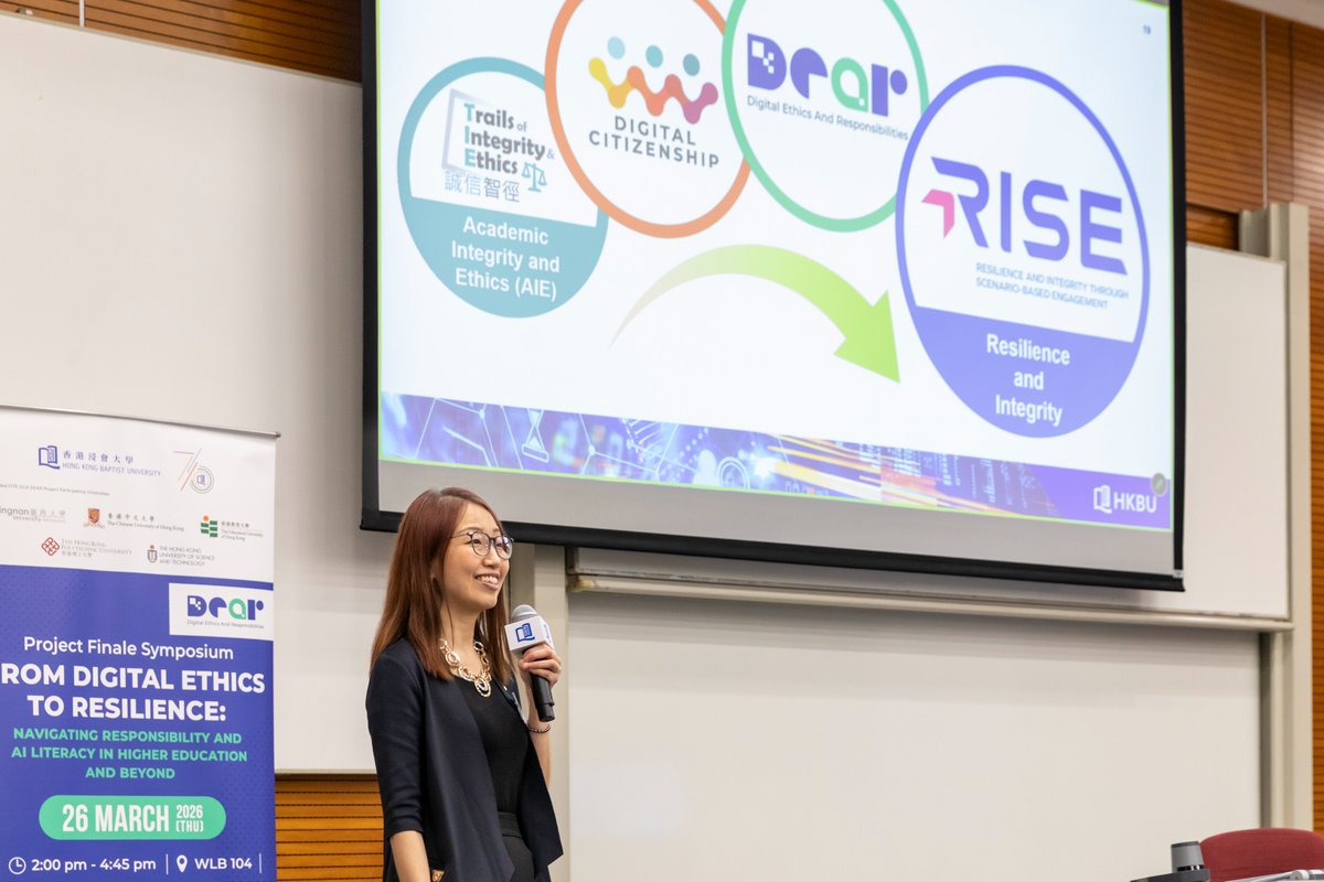 chtlhkbu's tweet image. 🎉 Yesterday, we celebrated the conclusion of the "Digital Ethics And Responsibilities (DEAR) Campaign for Higher Education and Beyond" — a landmark project led by #HKBU in collaboration with #CUHK, #EdUHK, #LU, #PolyU &amp;amp; #HKUST!