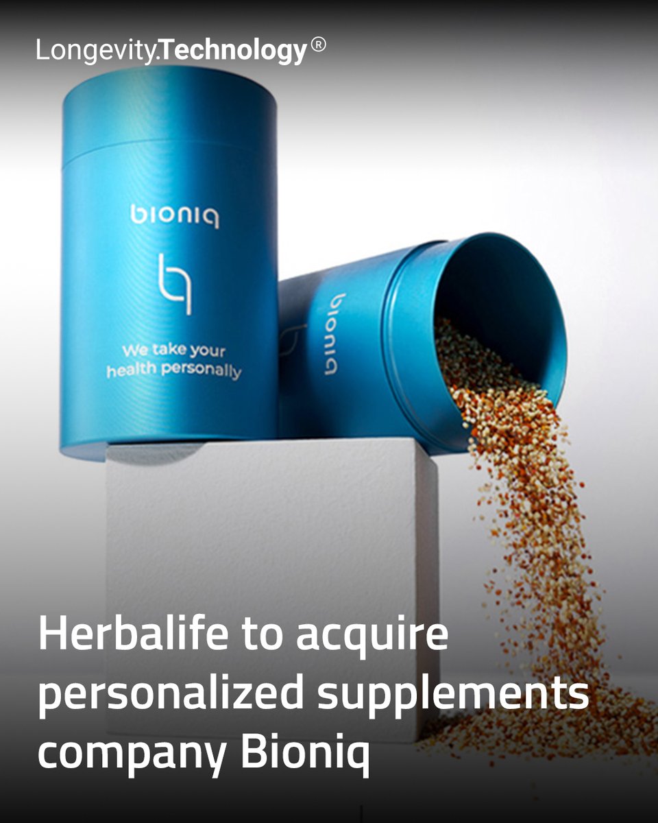 LongevityTech's tweet image. Deal worth up to $150m comes as supplementation market expected to become ‘more personalized and informed by data.’

vist.ly/4wc3c

@bioniqco @Herbalife

#longevity #acquisition #investment #healthspan #supplements #personalization