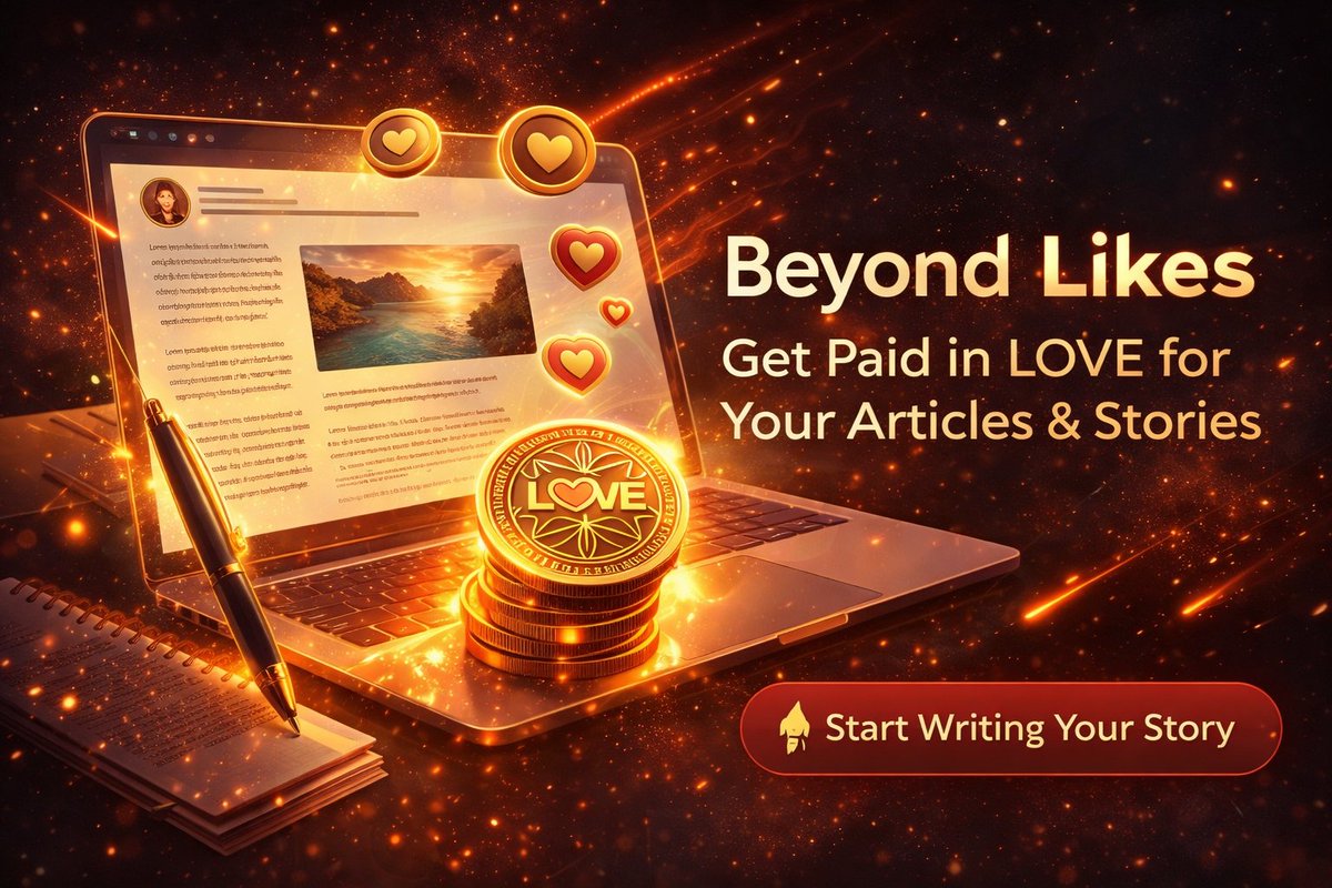 LOVECoin12's tweet image. Your words deserve more than likes.
Now they earn. ❤️
Write. Publish. Get paid in LOVE.
A new content economy is here.

Read more → 

#LOVEvolution #Web3 #CreatorEconomy Beyond Likes: Get Paid in LOVE for Your Articles &amp;amp; Stories lovecoin.life/article/a06068…