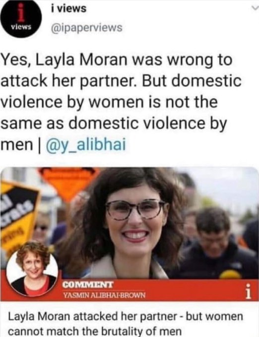 MisandryE's tweet photo. Women throwing stools and hitting partner and child, we see the lie that he did something to deserve it.

But the horrid people defending it, just like this?
Is standard media response. https://t.co/0gdmXUjsFb