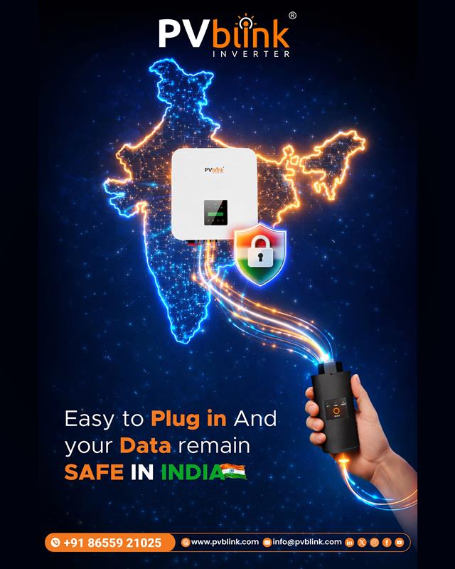 PVblinkInverter's tweet image. In today’s digital energy landscape, data security is just as important as performance. ⚡

With #PVblink, experience seamless connectivity with plug-and-play solutions designed for reliability, efficiency, and secure data management within India.

📞+91 8655921025