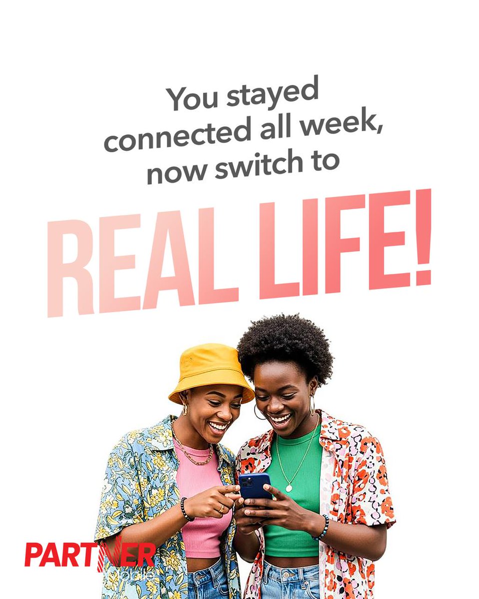 partnermobileng's tweet image. You've been connected all week. Emails, chats, calls back to back. 
Now it's time to step outside, have conversations, laugh and unwind. Life feels different when you're actually present in it. 

#partnermobile #unplug #realife #fridayfeels