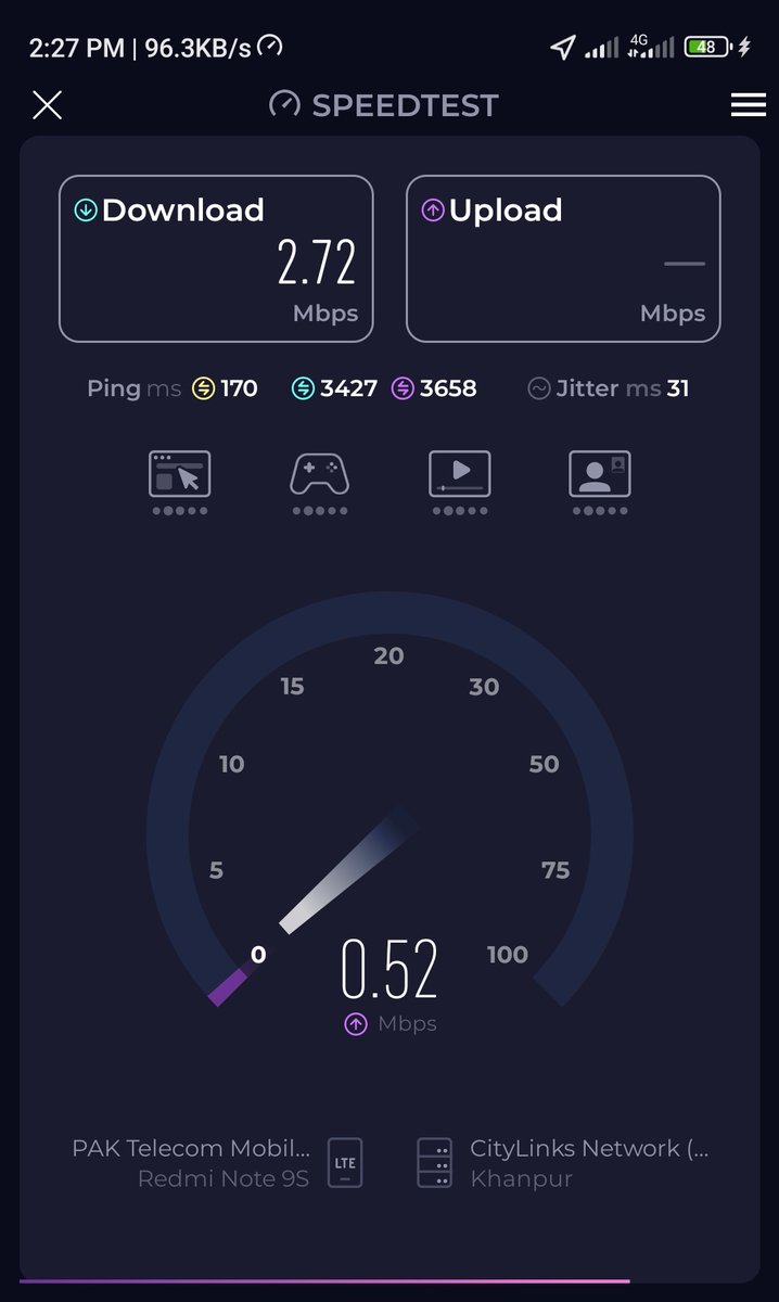 itsymkhan's tweet image. یوفون کی 4G سروس کا جنازہ!
​صرف 2.72 Mbps ڈاؤن لوڈ اسپیڈ اور 170ms پنگ؟ کیا یہ 2026ء کا فور جی ہے یا 2005ء کا ٹو جی؟
​پورے پیسے لینے کے باوجود ایسی تھرڈ کلاس سروس فراہم کرنا صارفین کے ساتھ سراسر زیادتی ہے۔
​کیا آپ کے ہاں بھی یوفون کا یہی حال ہے؟
​#Ufone #WorstService