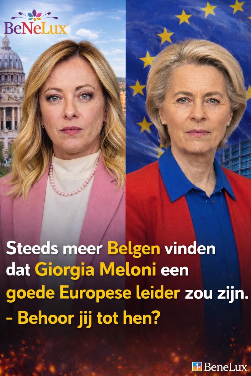 Zou idd ..Meloni is een prima leider en een goede Oplossing voor de EU ...Von der leyen heeft meer vernietigd met haar  Dictator-schap en Banden met het WEF WHO en de  Nazi's Oekraïne