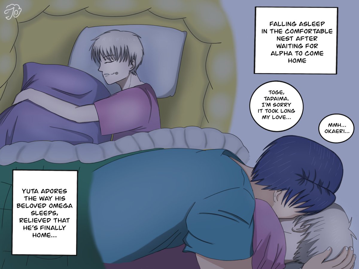 tamagopiiii's tweet photo. 乙棘 ottoge family life (brush and color practice)

comfort is where the heart of the home is after a long day 🍙💍 https://t.co/Lwe8DNrEHA