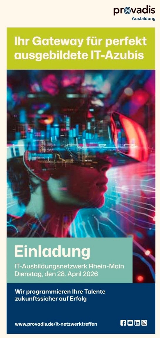 MarkoLitzinger's tweet photo. 🚀 Zukunft der IT-Ausbildung entdecken!

Beim IT-Ausbildungsnetzwerk Rhein-Main der Provadis Gruppe erwarten dich spannende Impulse und Austausch mit Expert.

📍 Frankfurt
📅 28. April
🎟️ kostenfrei
👉 https://t.co/t7UiuZztTa
#ITAusbildung #Netzwerken #Provadis https://t.co/nsyhNwfBRc